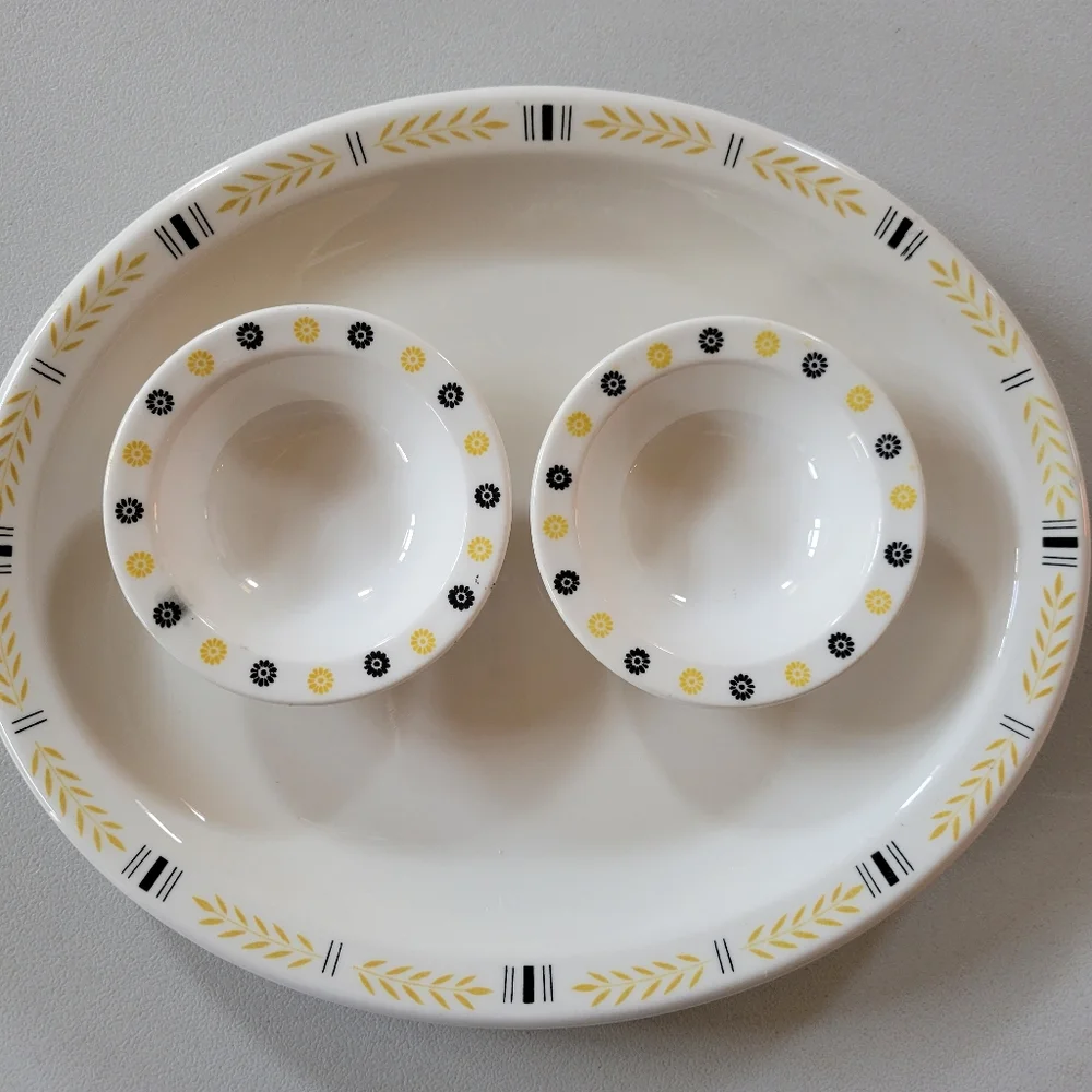 Homer Laughlin Fruit Salsa Dessert Dishes (2) ~ 1960s ~ MCM ~ Retro ~ Floral - Picture 16 of 16